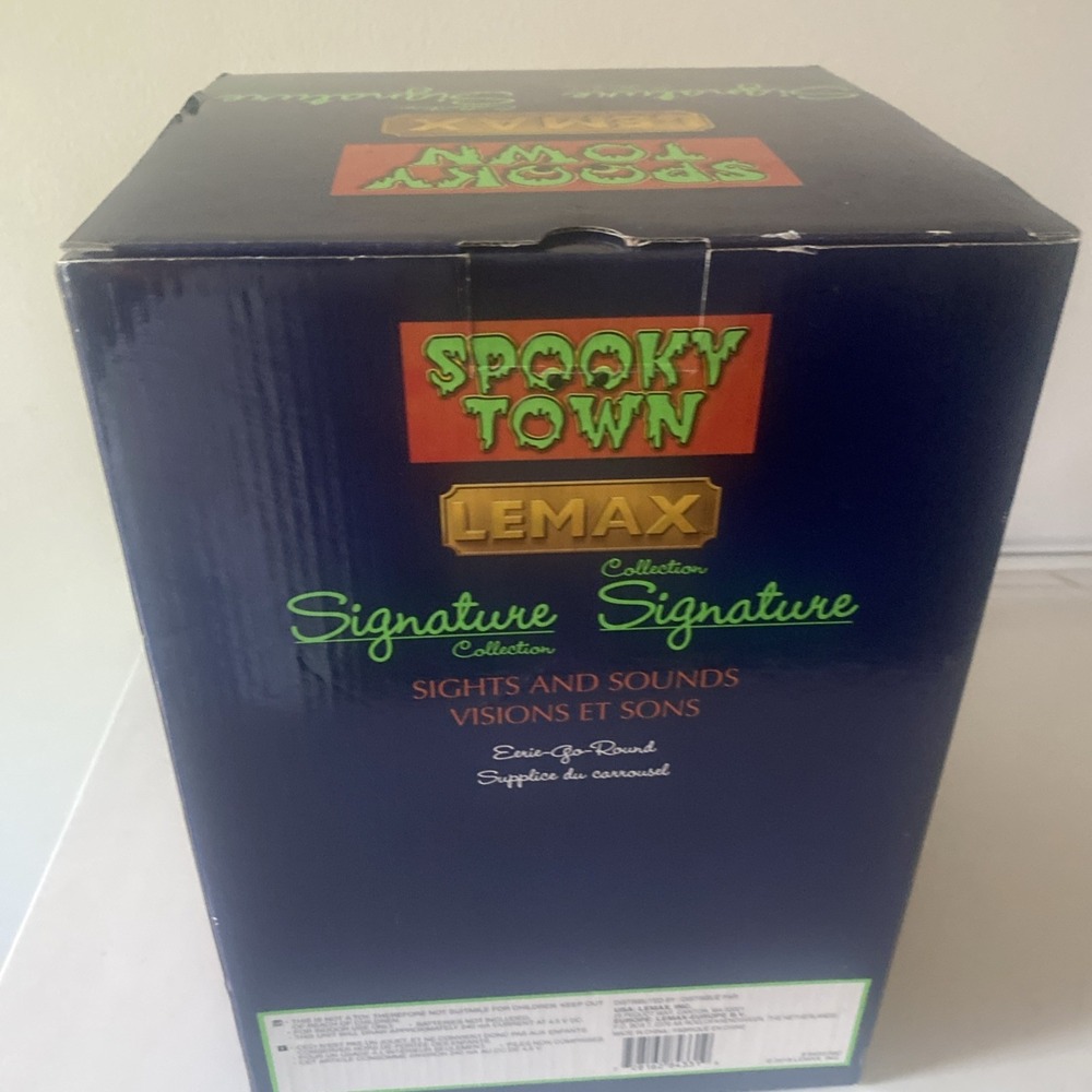 Lemax Spooky Town EERIE GO ROUND Ride Carnival Halloween Animated Lights - Picture 7 of 16